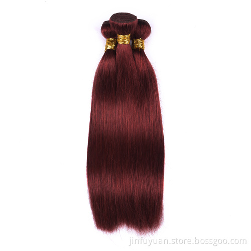 Brazilian Hair Red Color Bundles Straight Human Hair Weave Hair